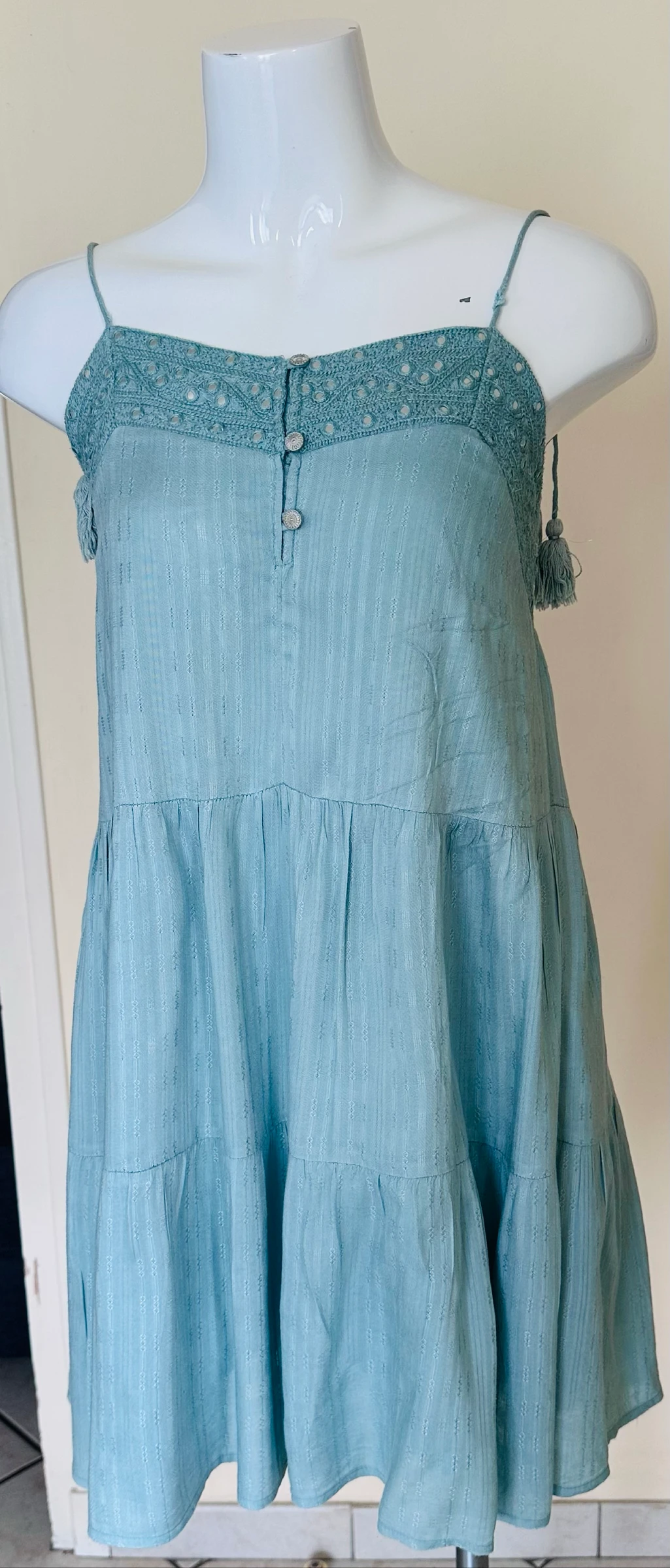 Vestido de Verão Verde Amêndoa Creeks – Tamanho 36 – Muito Bom Estado – photo 6